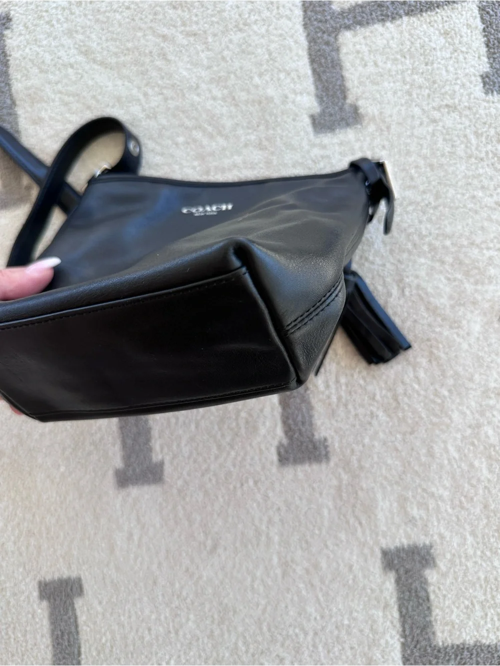 Coach Black Leather Crossbody legacy small